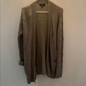 Mossimo Supply Co. Taupe Open-Front Cardigan